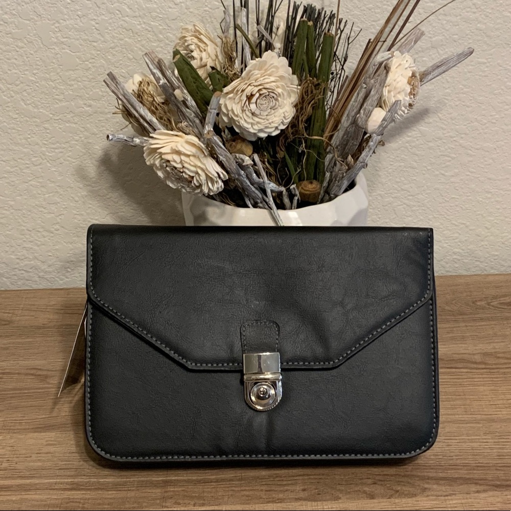Expandable Faux Leather Clutch Purse - Picture 2 of 8
